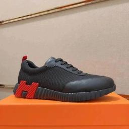 Black leather with red letters