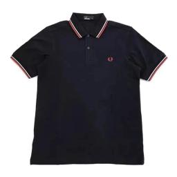 Black, red, and white borders