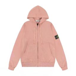 Pink cardigan hooded