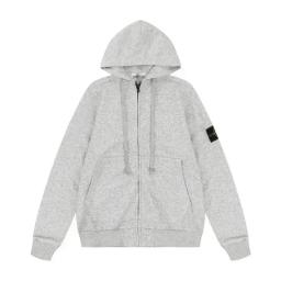 Light gray cardigan hooded