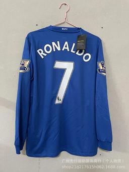 长袖#0809曼L客场联赛版7号C罗+臂章