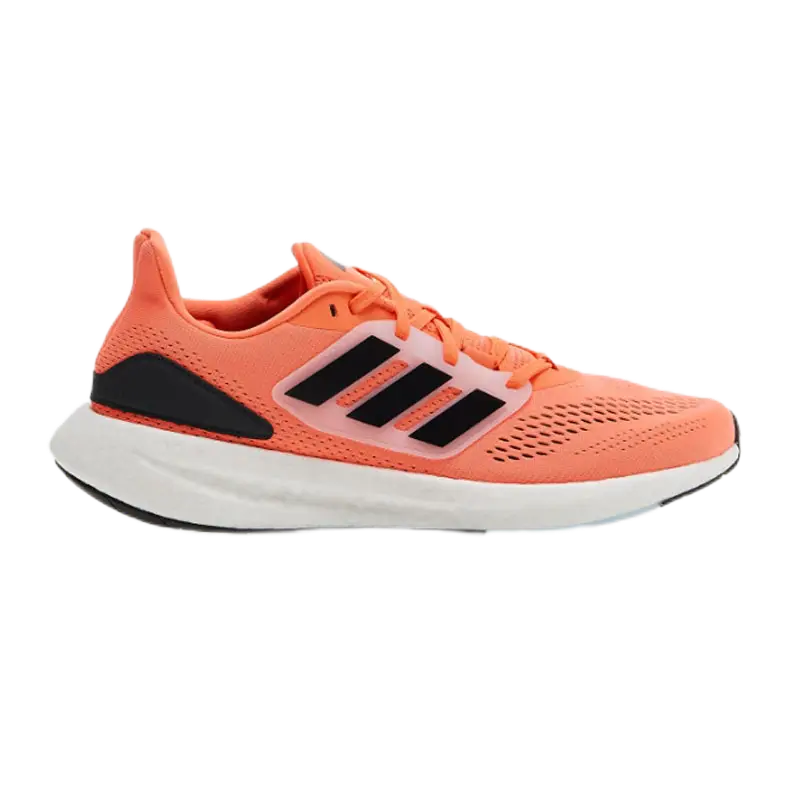 Orange red, white black