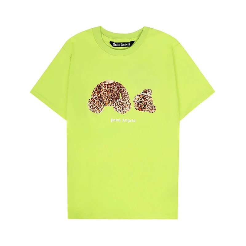 Leopard print decapitated bear green